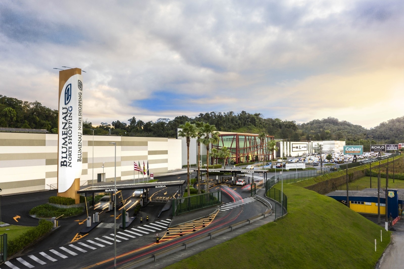 Norte Shopping — fachada aérea