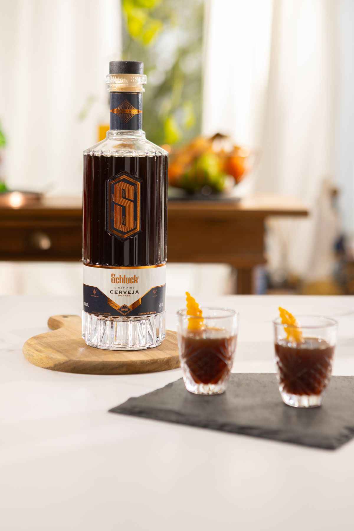 Cappuccino e Cerveja Dunkel Schluck — detalhe da dose